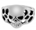 Стальное кольцо с черепом KS1370